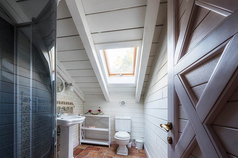 Interior of a country style home bathroom during pre-listing inspection services